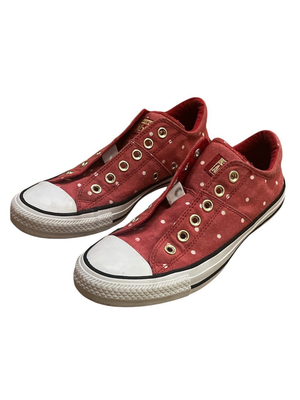 Converse Chuck Taylor All Star Madison Red Polka Dot Low Sneaker Shoe Women's 8